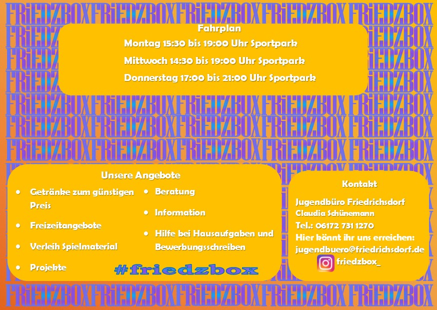 Friedzbox - Fahrplan Herbst Winter 2024/2025