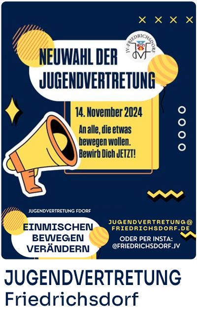 Neuwahl der Jugendvertretung Friedrichsdorf am 14.11.2024 - alle Informationen hier 